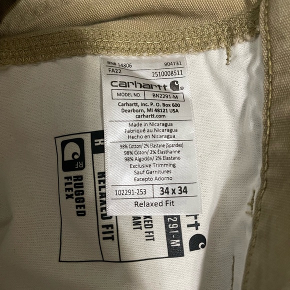 Cahartt relaxed fit canvas work pants - Picture 4 of 7